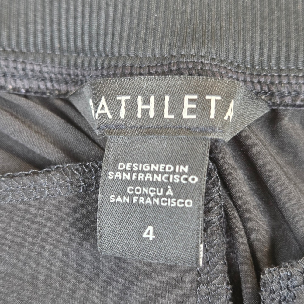 Athleta Brooklyn Mid Rise‎ Ankle Pant Women Size 4 Black Travel Commute Workwear - Picture 4 of 9